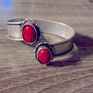 Red coral stone bracelet